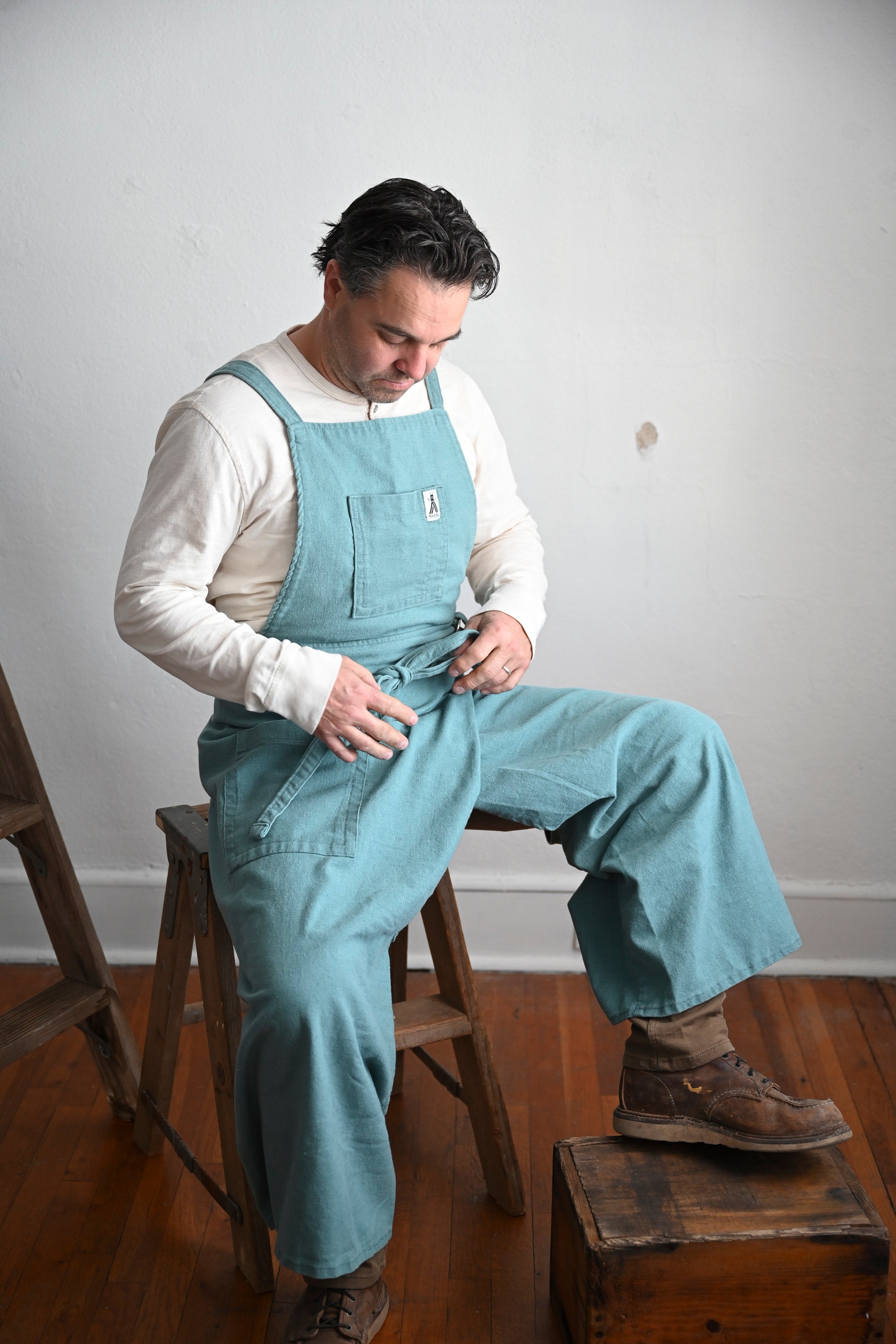 Walking Apron |  Retro WorkWear Blue