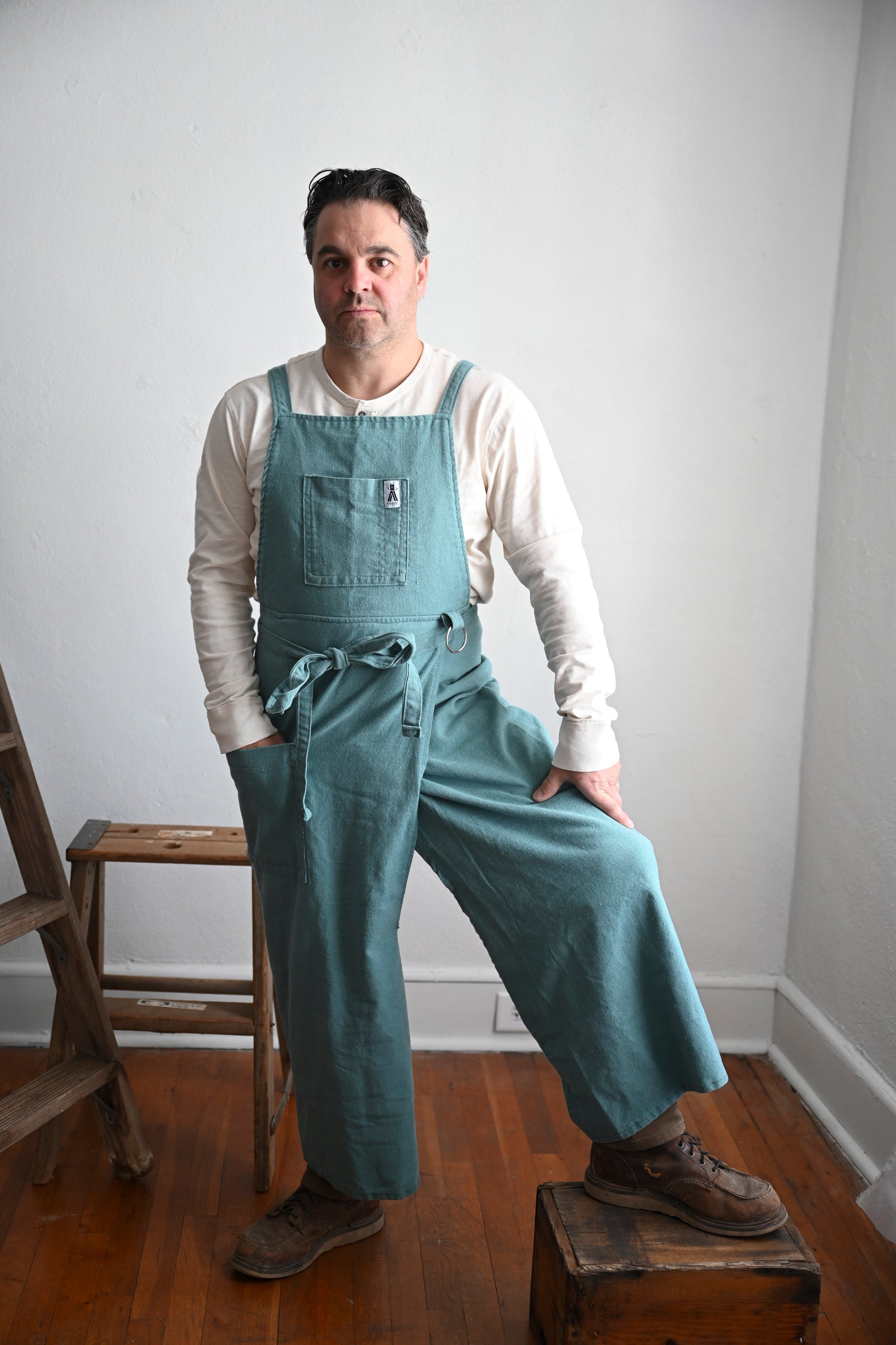 Walking Apron |  Retro WorkWear Blue